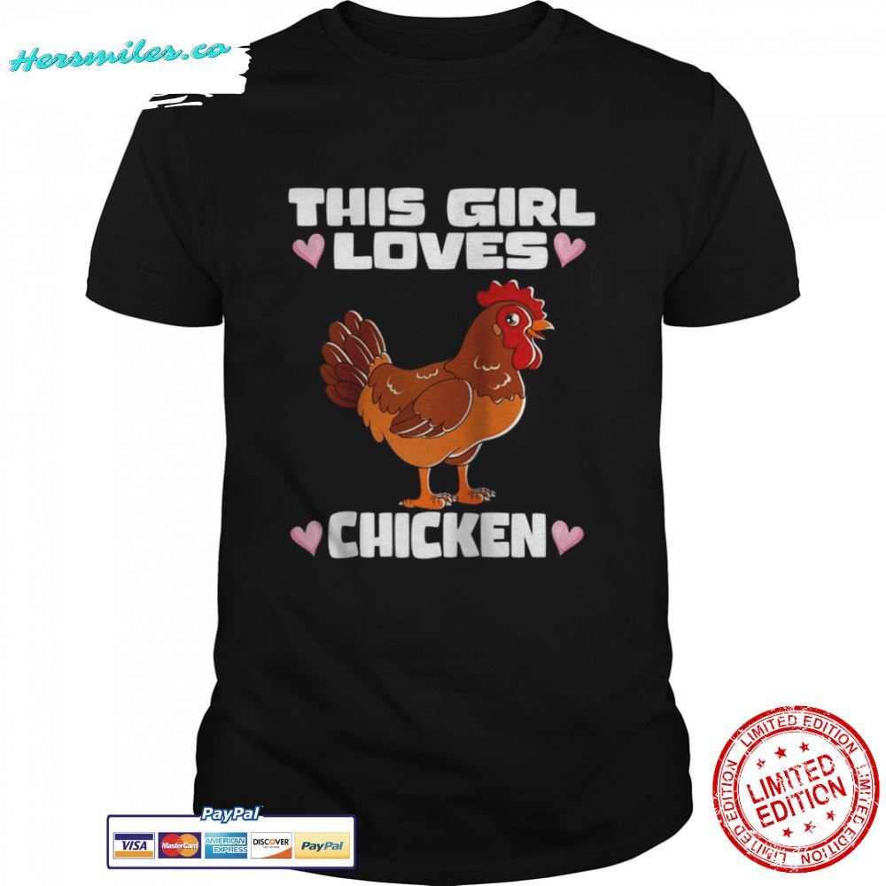 Niedliches Huhn Dieses Mädchen liebt Hühner Raglan Unisex T-Shirt