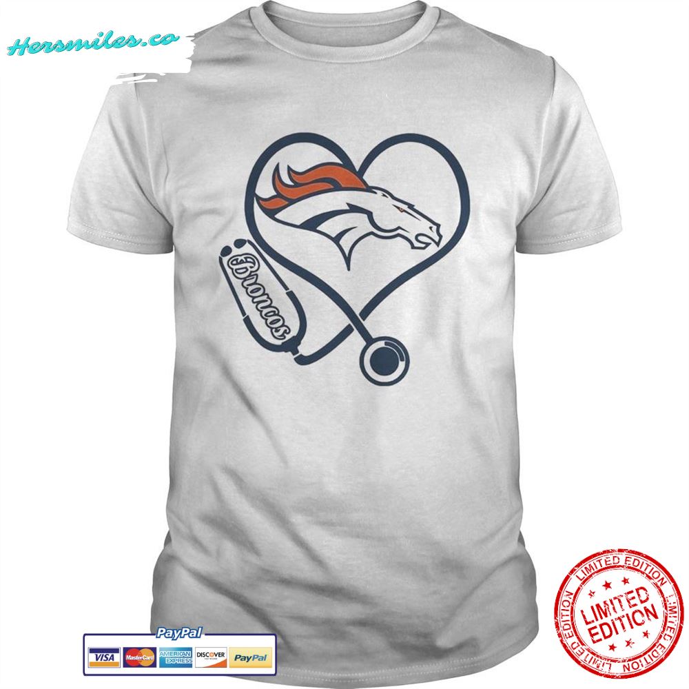Nurse Denver Broncos heart shirt