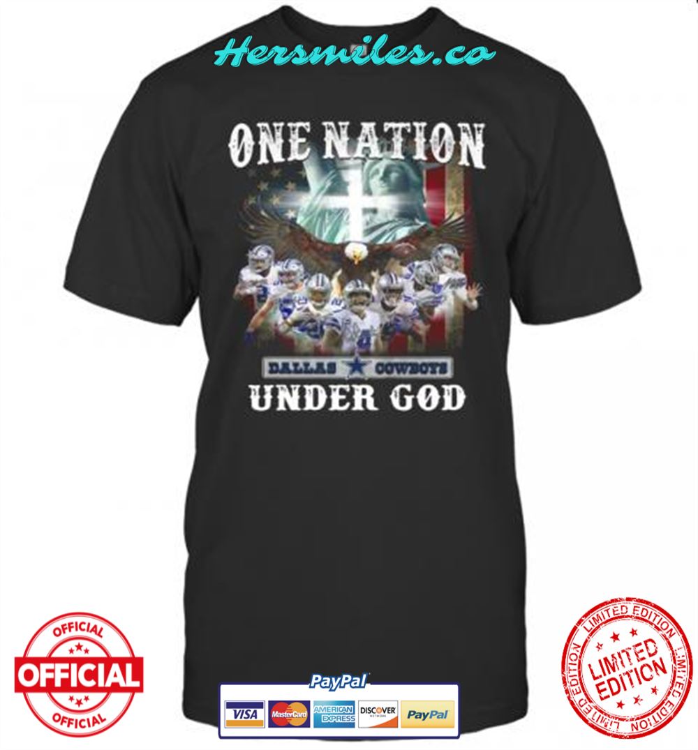 One Nation Dallas Cowboys Under God American Flag T-Shirt