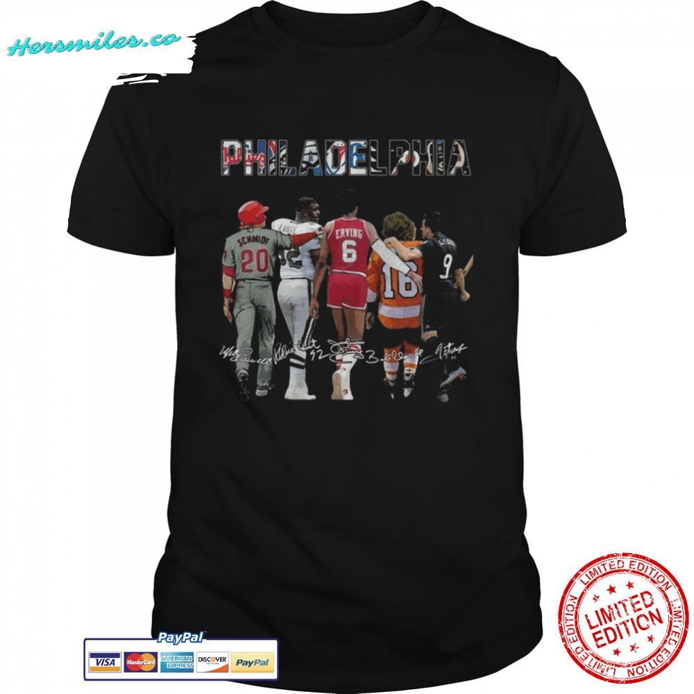 Philadelphia Philadelphia Eagles Philadelphia Flyers Philadelphia Union Signatures Unisex T-Shirt