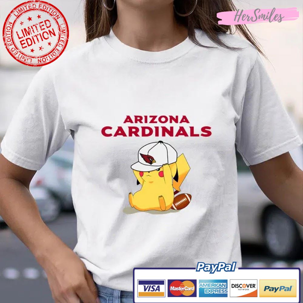 Pikachu Arizona Cardinals T Shirt
