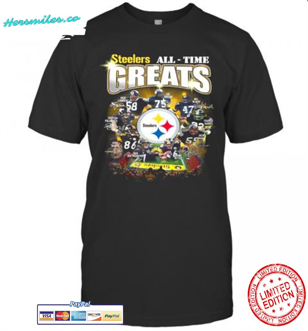 Pittsburgh Steelers All Time Greats Signatures T-Shirt