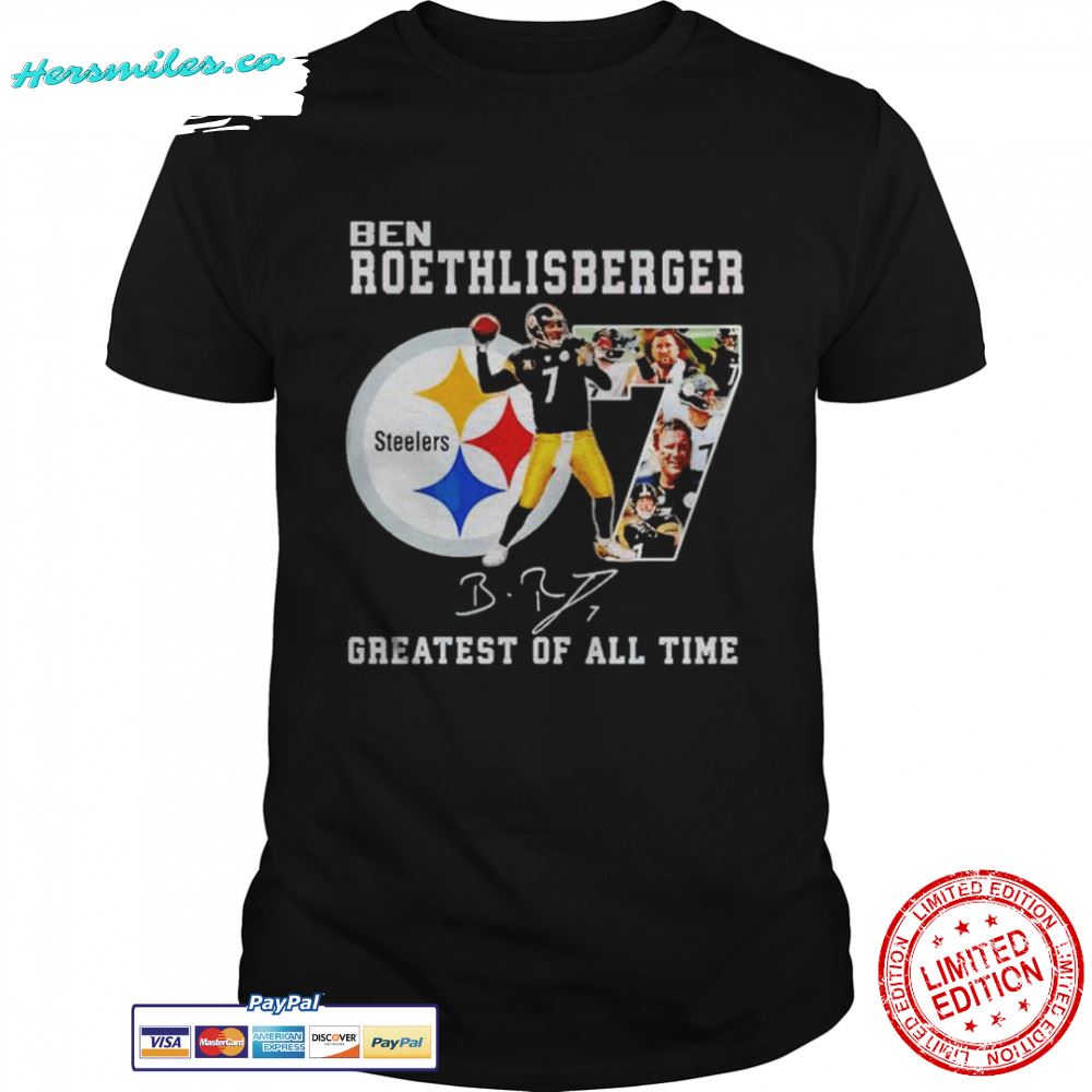 Pittsburgh Steelers Ben Roethlisberger greatest of all time shirt