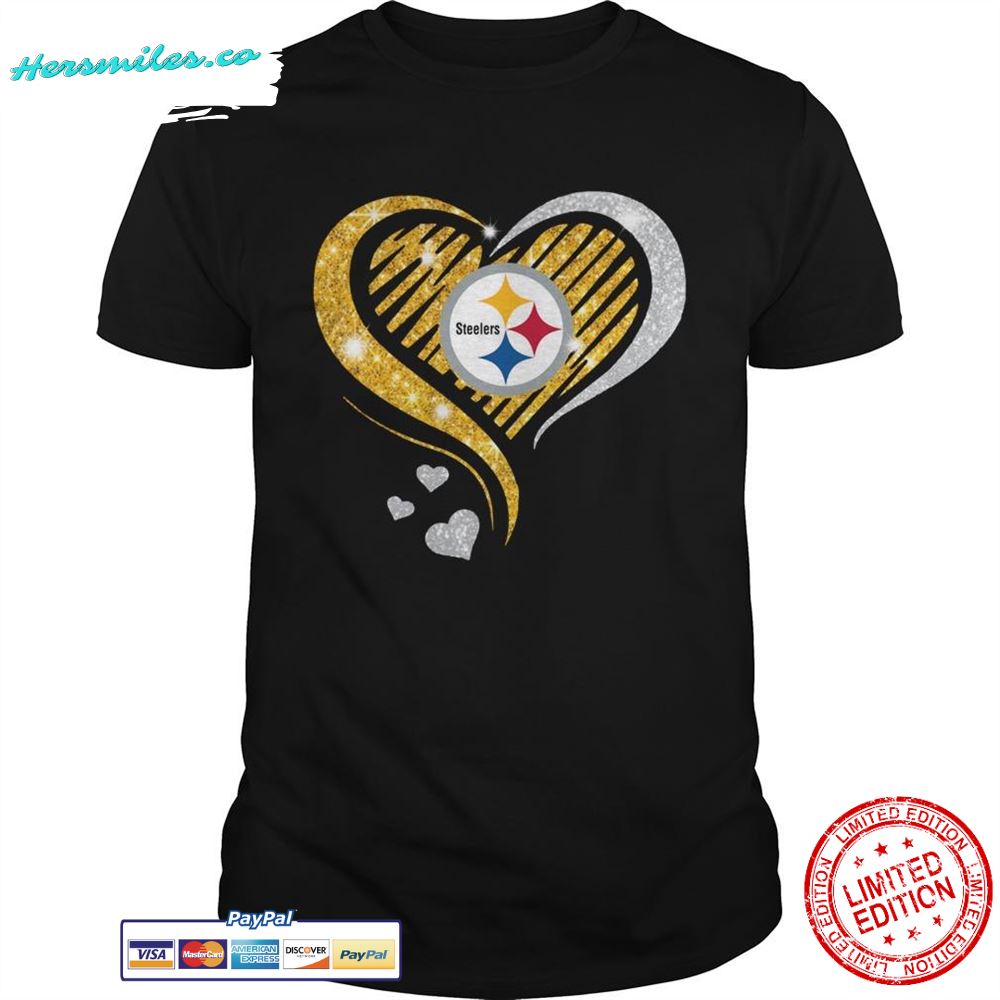 Pittsburgh Steelers diamond heart shirt