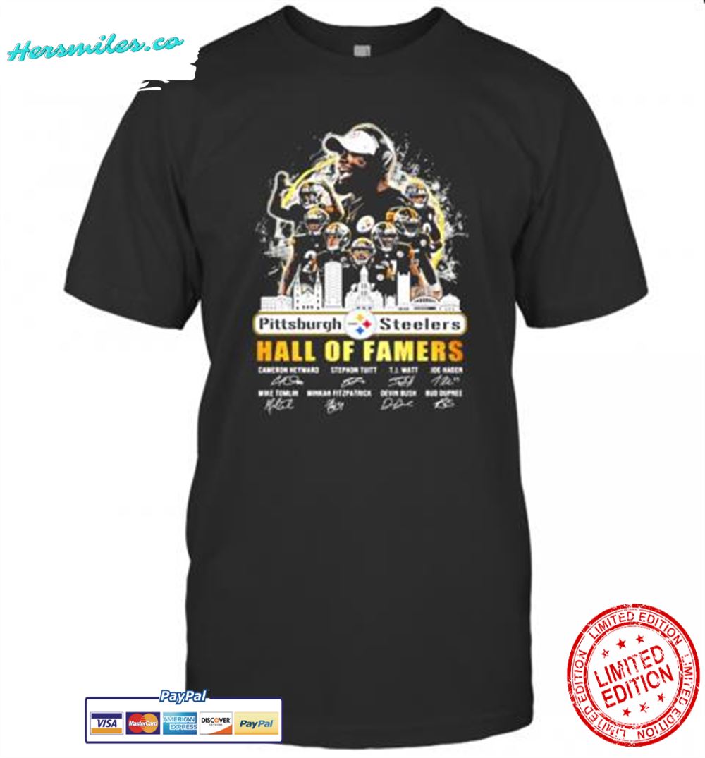 Pittsburgh Steelers Hall Of Famers Signuature Team T-Shirt