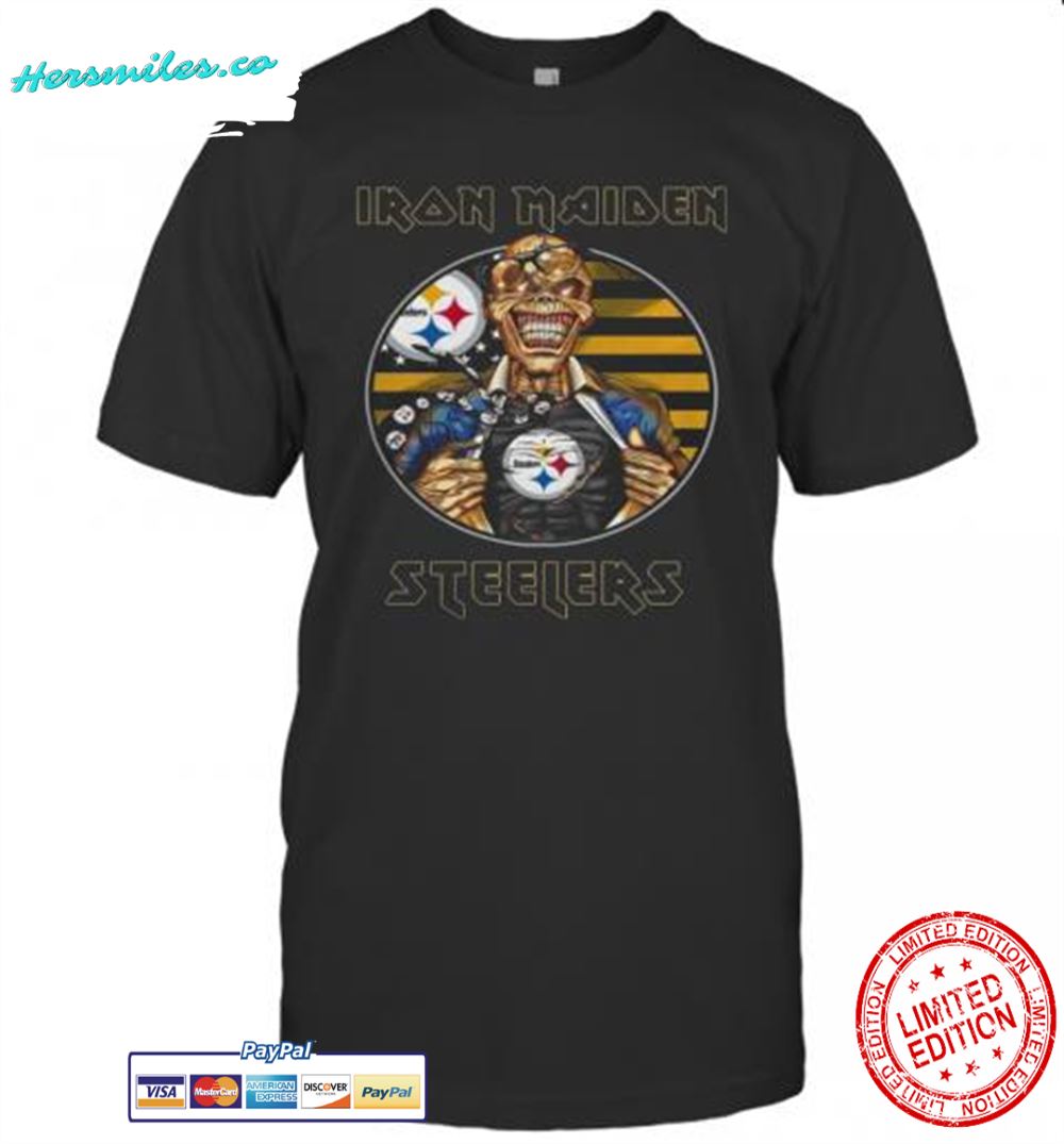 Pittsburgh Steelers Iron Maiden Halloween T-Shirt
