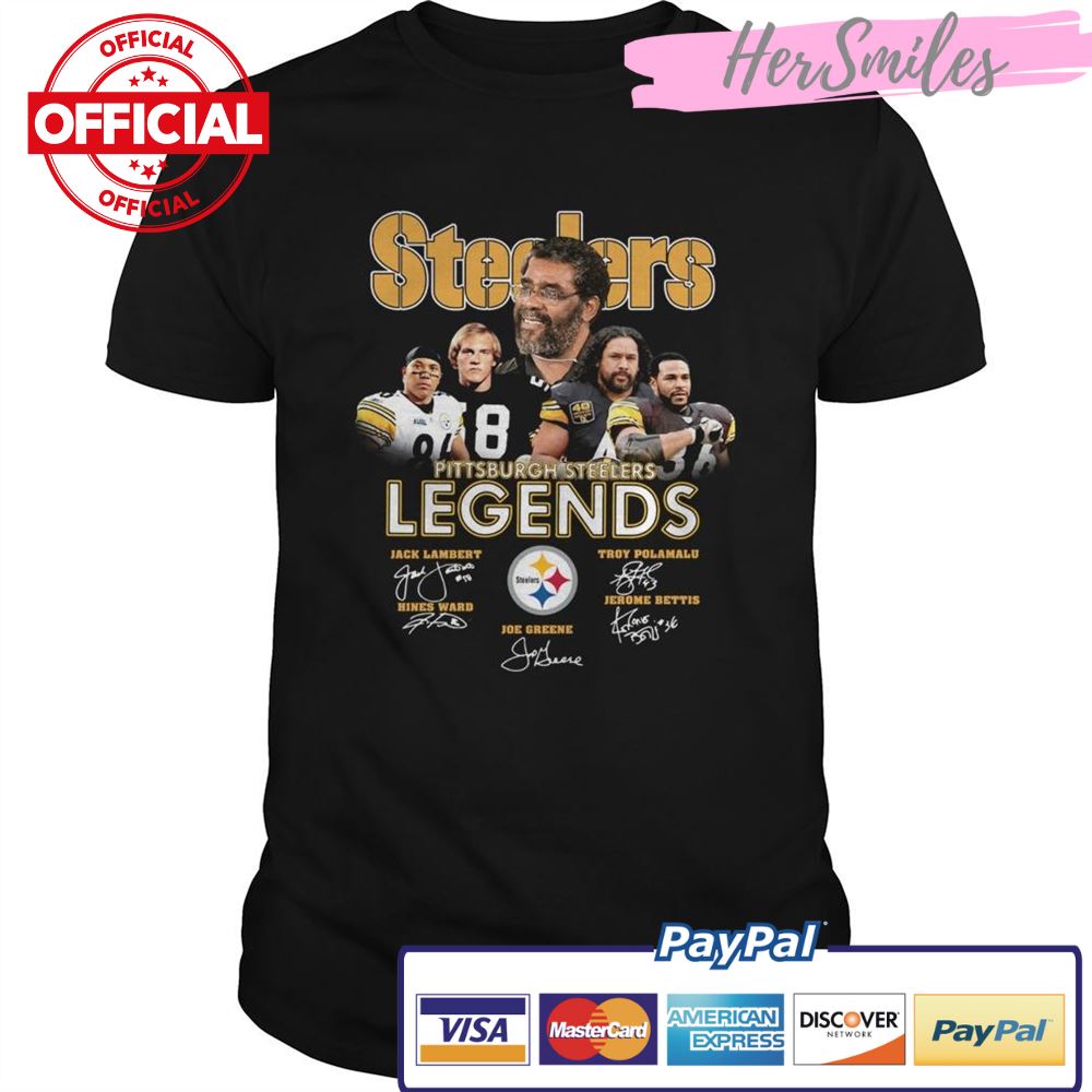 Pittsburgh Steelers Legends team signatures shirt