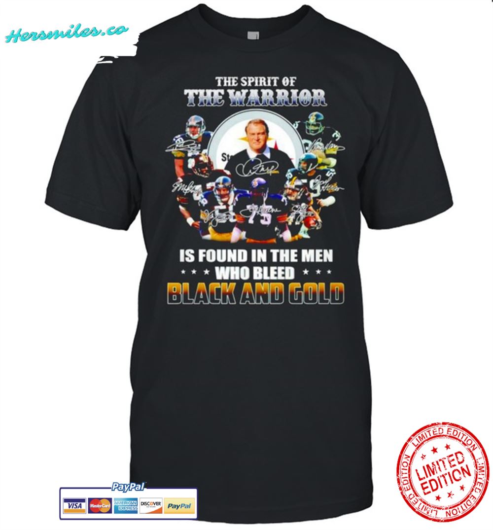Pittsburgh Steelers the spirit of the warrior is found in the men who bleed black and gold shirt