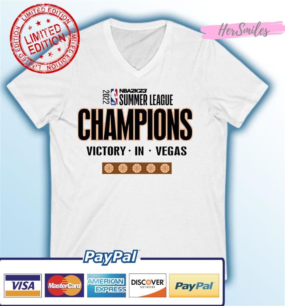 Portland Trail Blazers 2022 NBA 2K23 Summer League Champions Victory In Vegas Classic T-Shirt