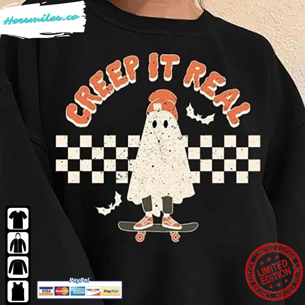 Retro Halloween Boo Shirt Creep It Real T-Shirt