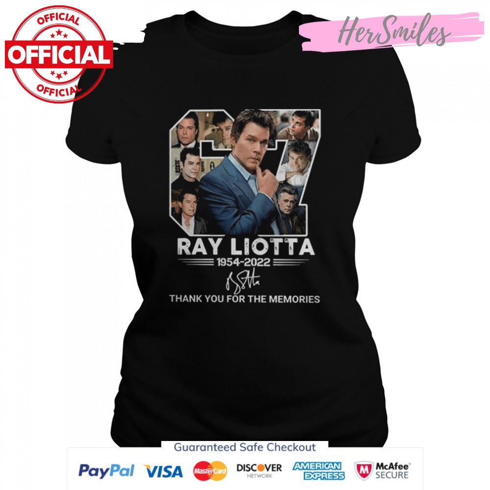 Rip 67 Ray Liotta 1954-2022 thank you for the memories signature shirt