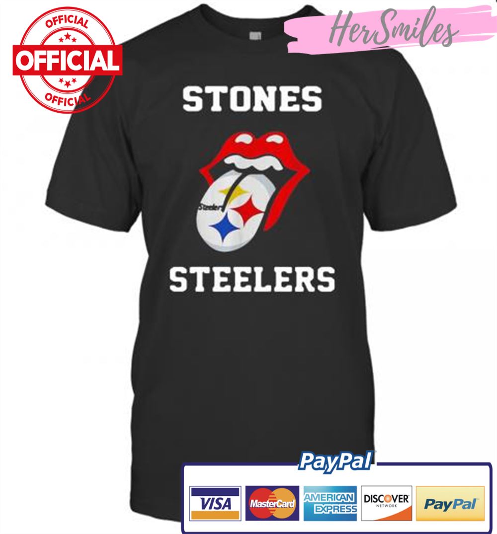 Rolling Stones Logo Pittsburgh Steelers shirt T-Shirt