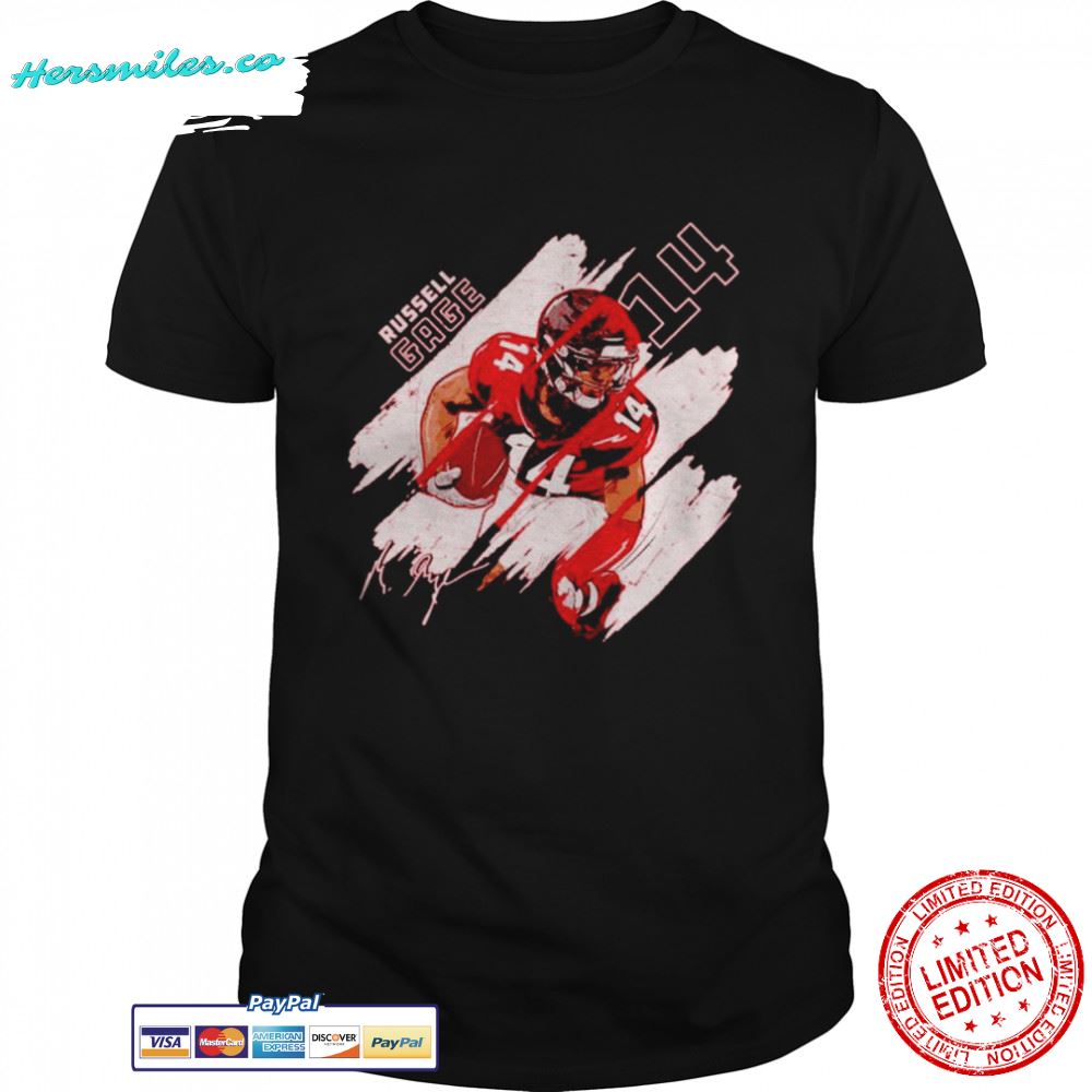 Russell Gage Tampa Bay Buccaneers Stripes signature shirt