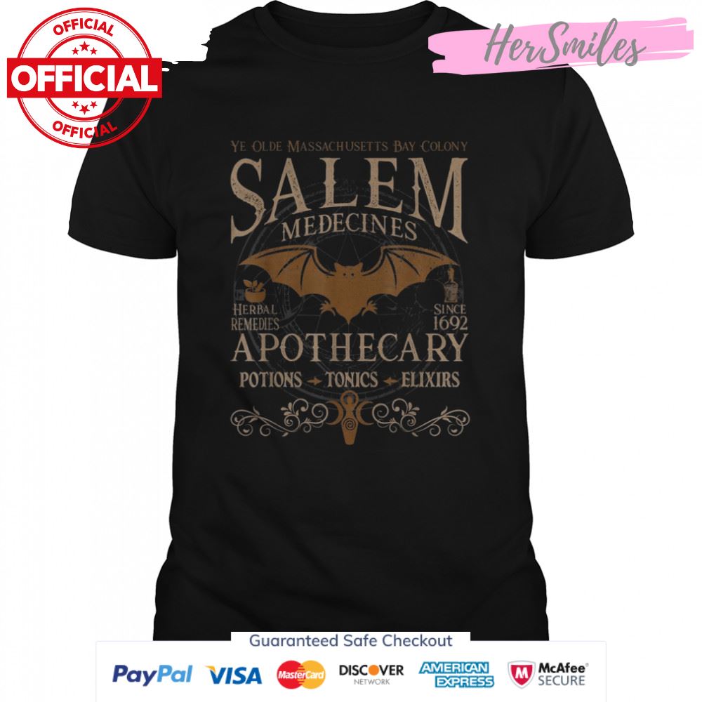 Salem Apothecary Herbalist Witch Wiccan Halloween Beige Shirt