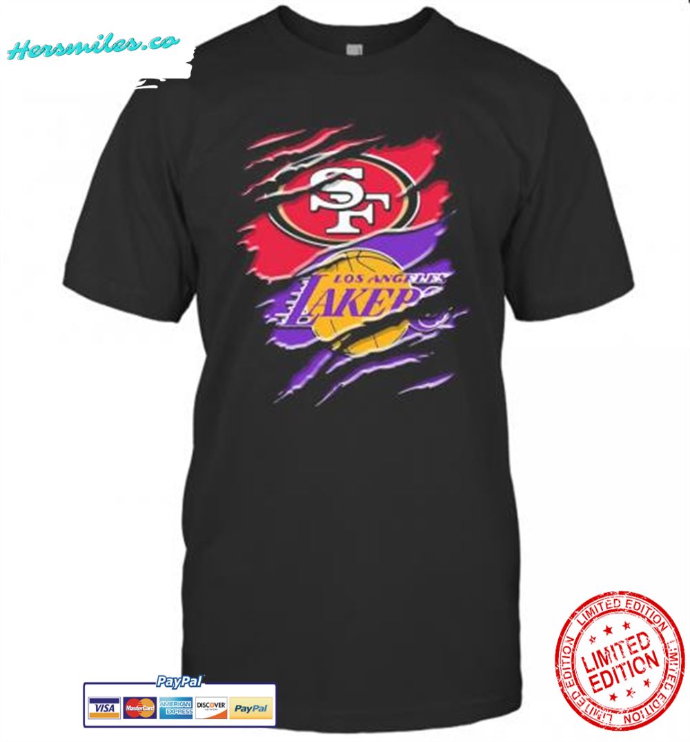 San Francisco 49Ers And Los Angeles Lakers T-Shirt