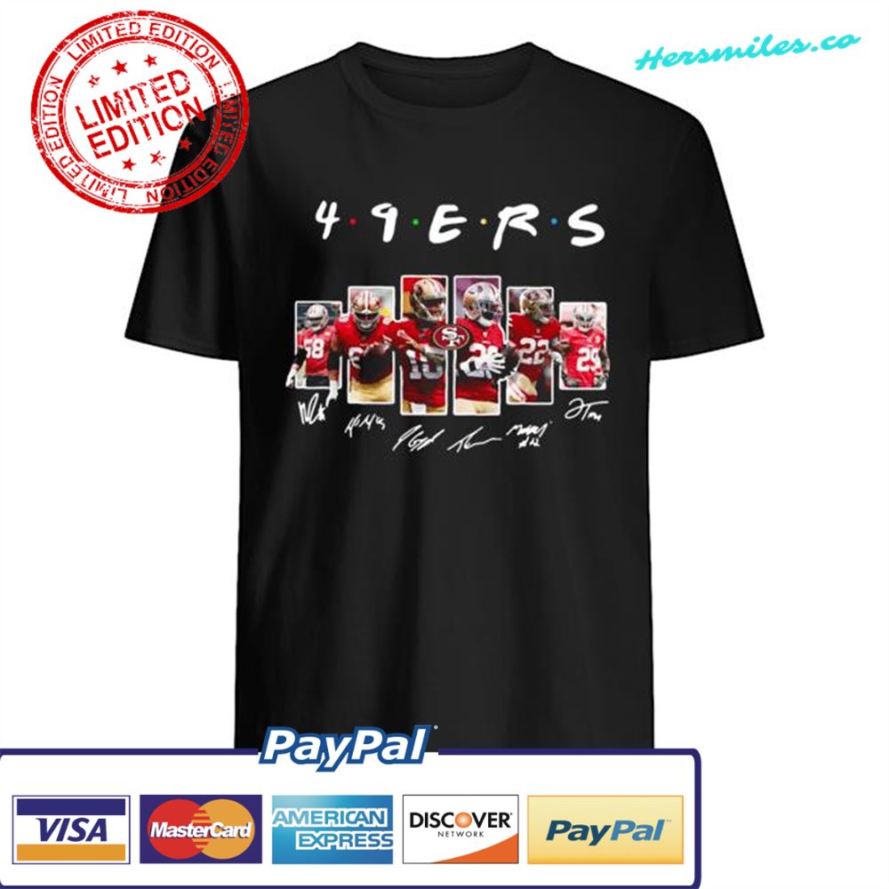 San Francisco 49ers Friends TV show signatures shirt