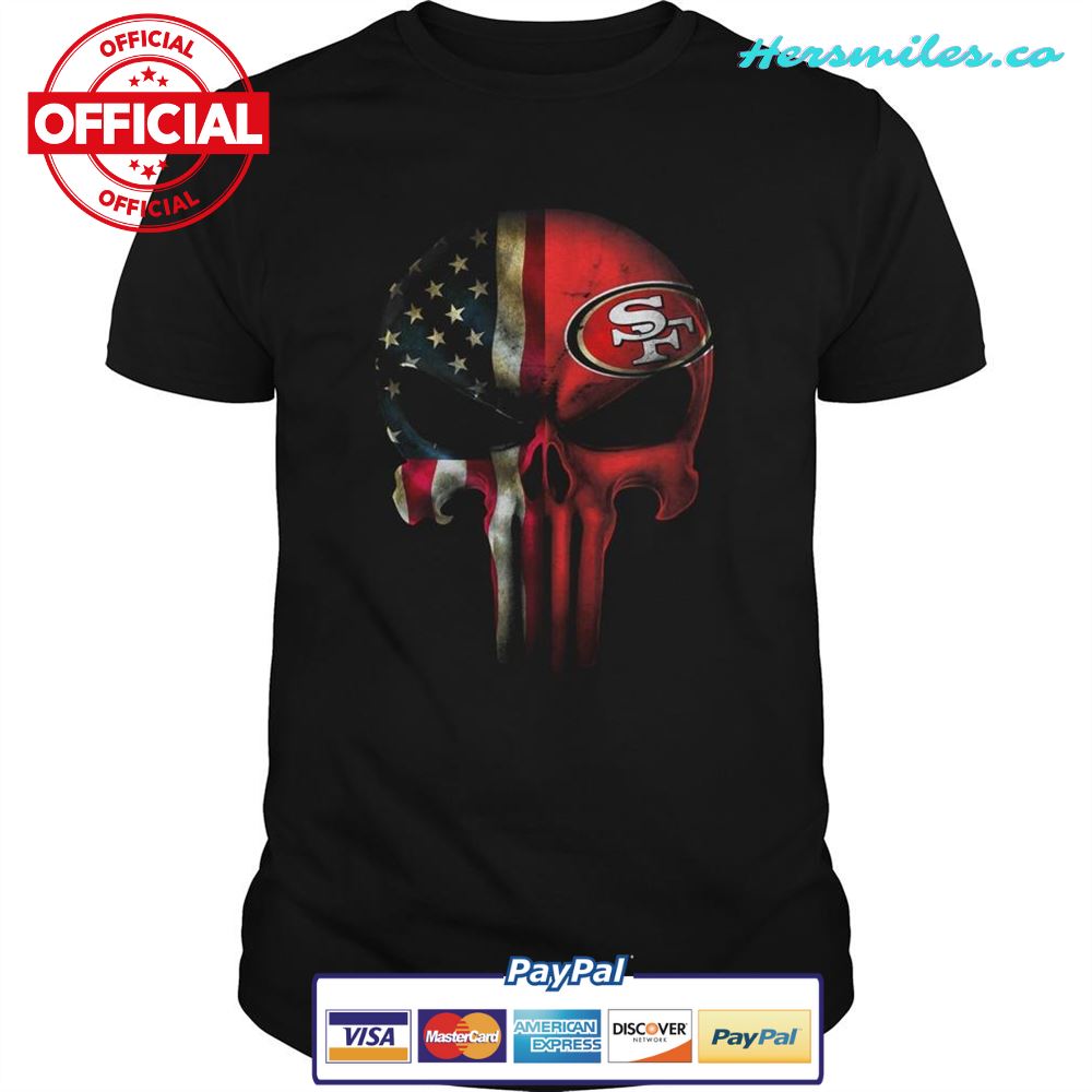 San Francisco 49ers Skull Punisher American Flag shirt