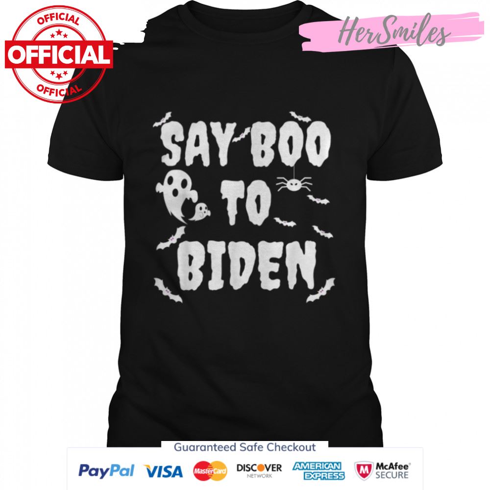 Say Boo To Biden Halloween Costume Anti-Biden Impeach 46 Tee T-Shirt