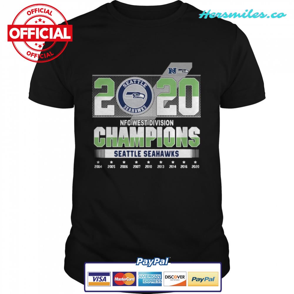 Seattle Seahawks 2020 NFC west division Champions 2004 2020 shirt