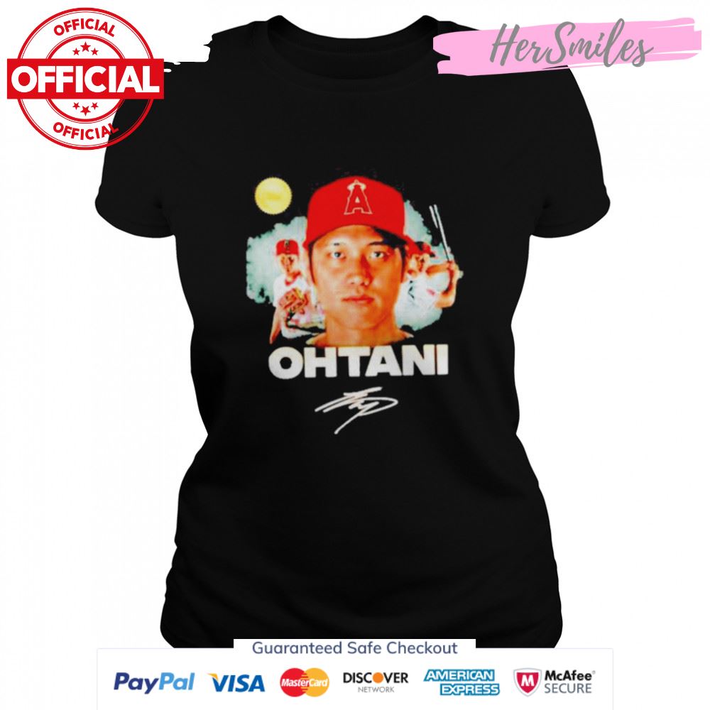 Shohei Ohtani #17 Los Angeles Angels 2022 Signature Shirt Shohei Ohtani #17 Los Angeles Angels 2022 Signature Shirt