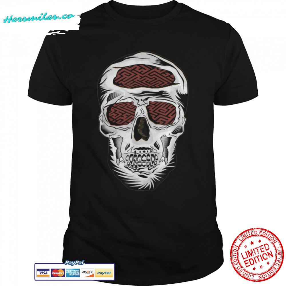 Skull Maze – Color Skeleton – Vintage Halloween Skull T-Shirt