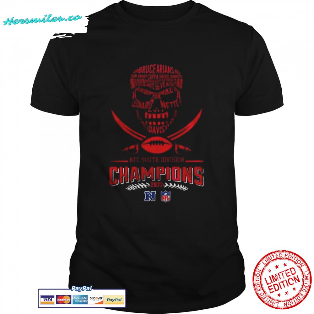 Skull Tampa Bay Buccaneers Football Team 2022 Nfc South Division Champions Shirt