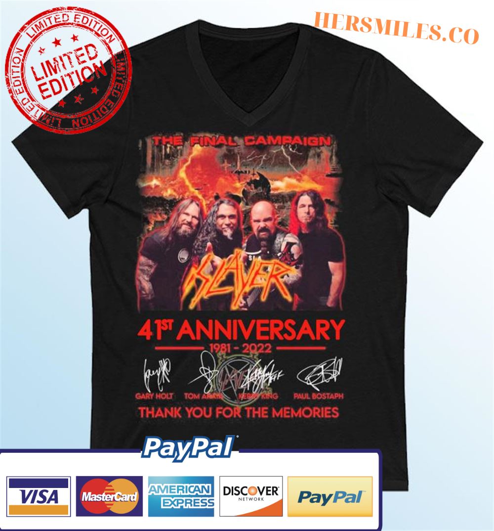 Slayer The Final Campaign 41st Anniversary 1981-2022 Thank You For The Memories Classic T-Shirt