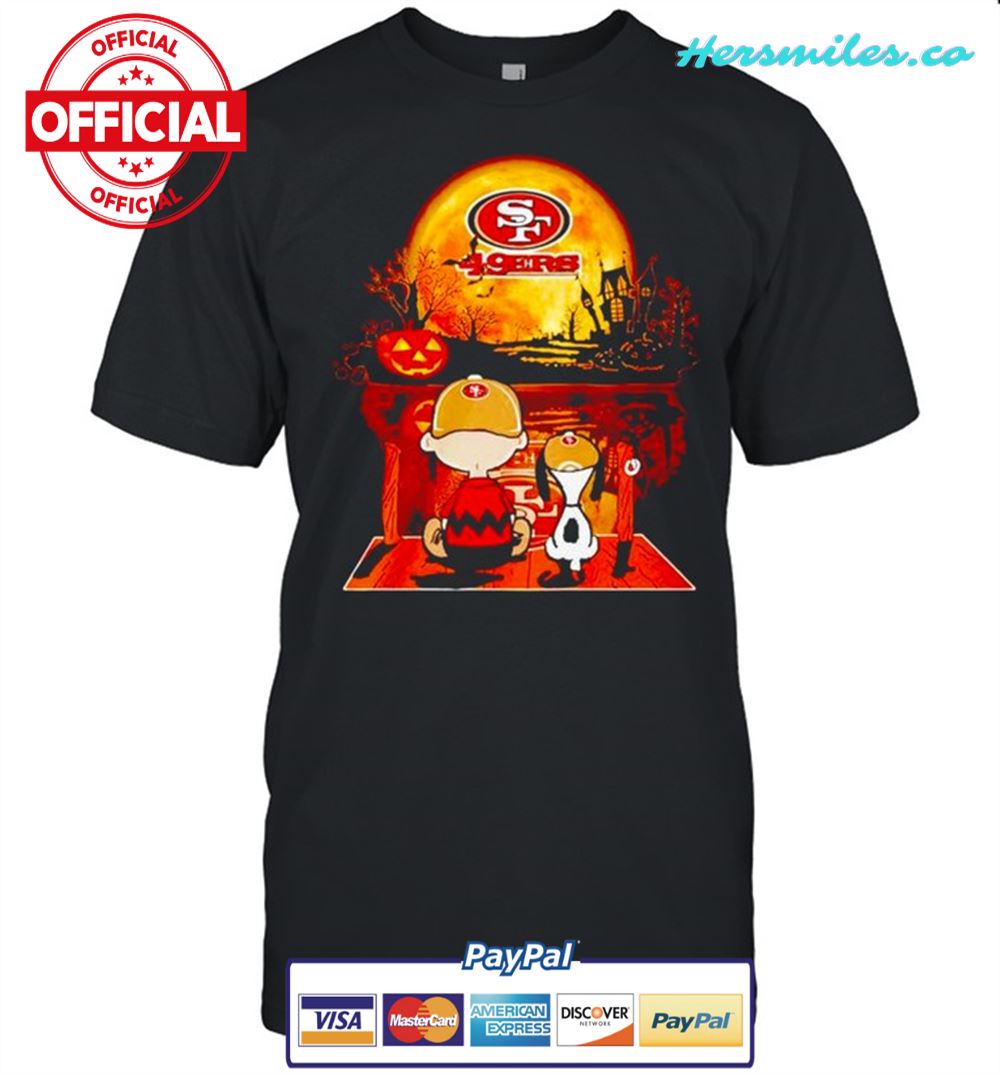 Snoopy and Charlie Brown San Francisco 49ers happy Halloween shirt