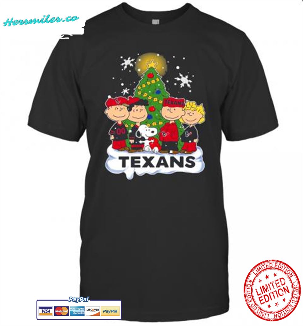 Snoopy The Peanuts Houston Texans Christmas T-Shirt