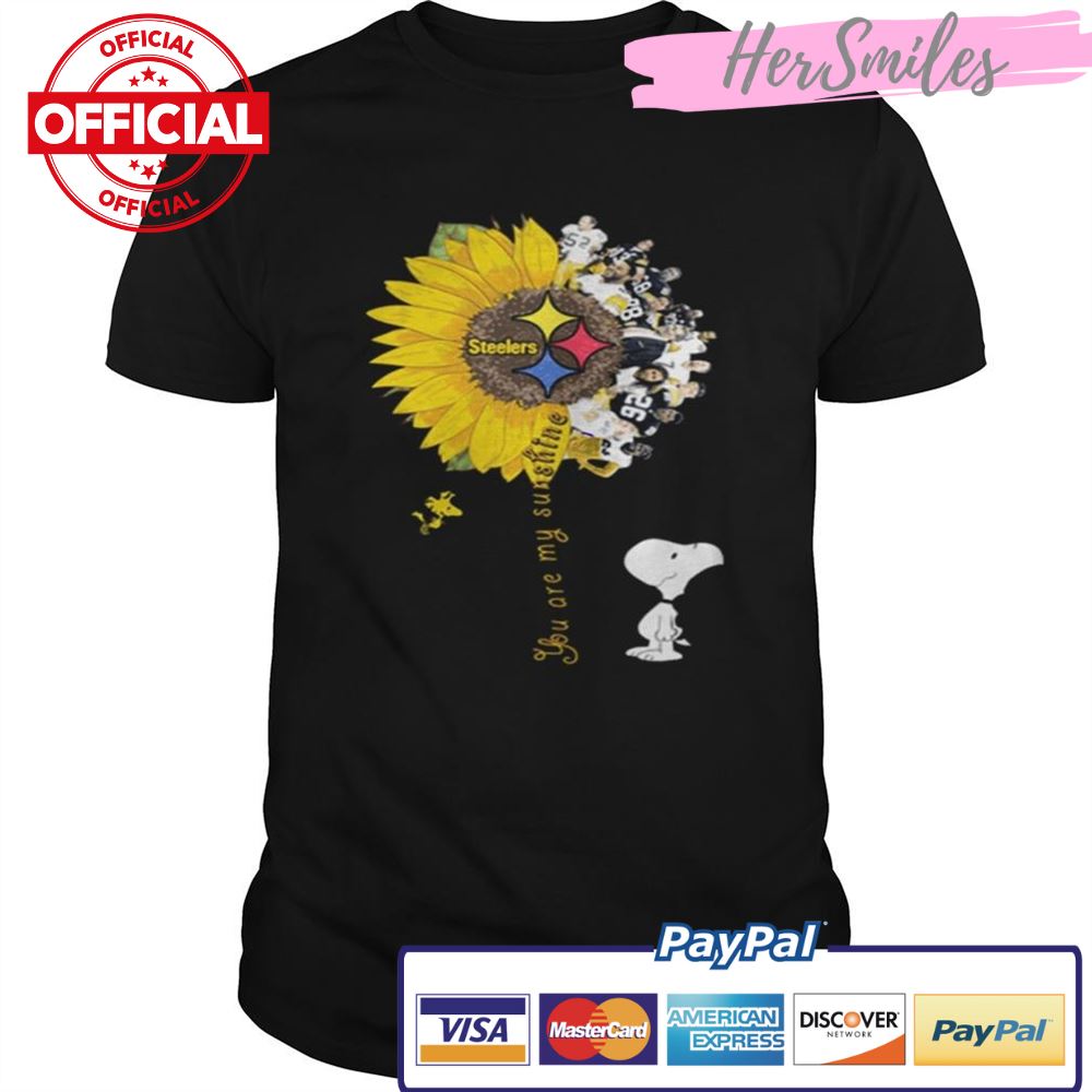 Snoopy Woodstock you are my sunshine Pittsburgh Steelers shirt