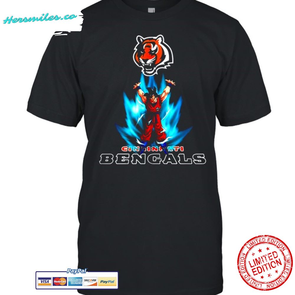Son Goku Powering Up In Energy Cincinnati Bengals T-shirt