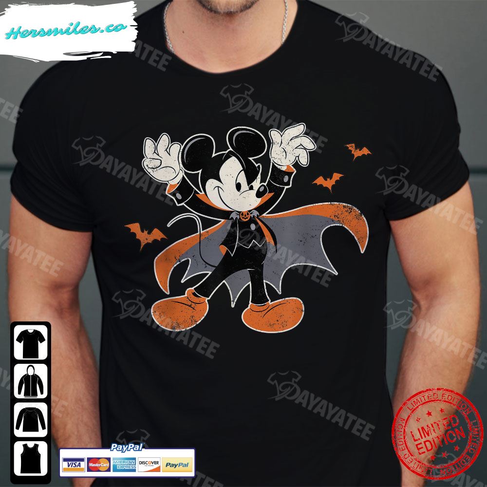 Spooky Disney Shirt Mickey Mouse Dracula Halloween T-Shirt