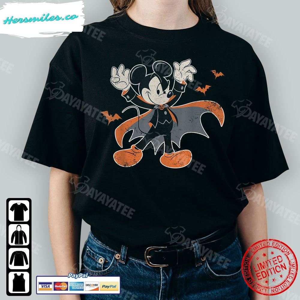Spooky Disney Shirt Mickey Mouse Dracula Halloween T-Shirt