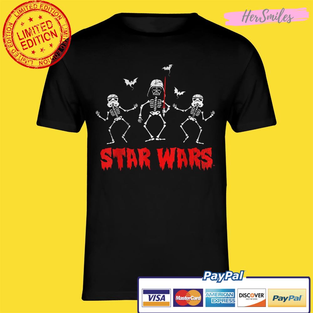 Star Wars Halloween Darth Vader & Stormtroopers Skeletons Shirt