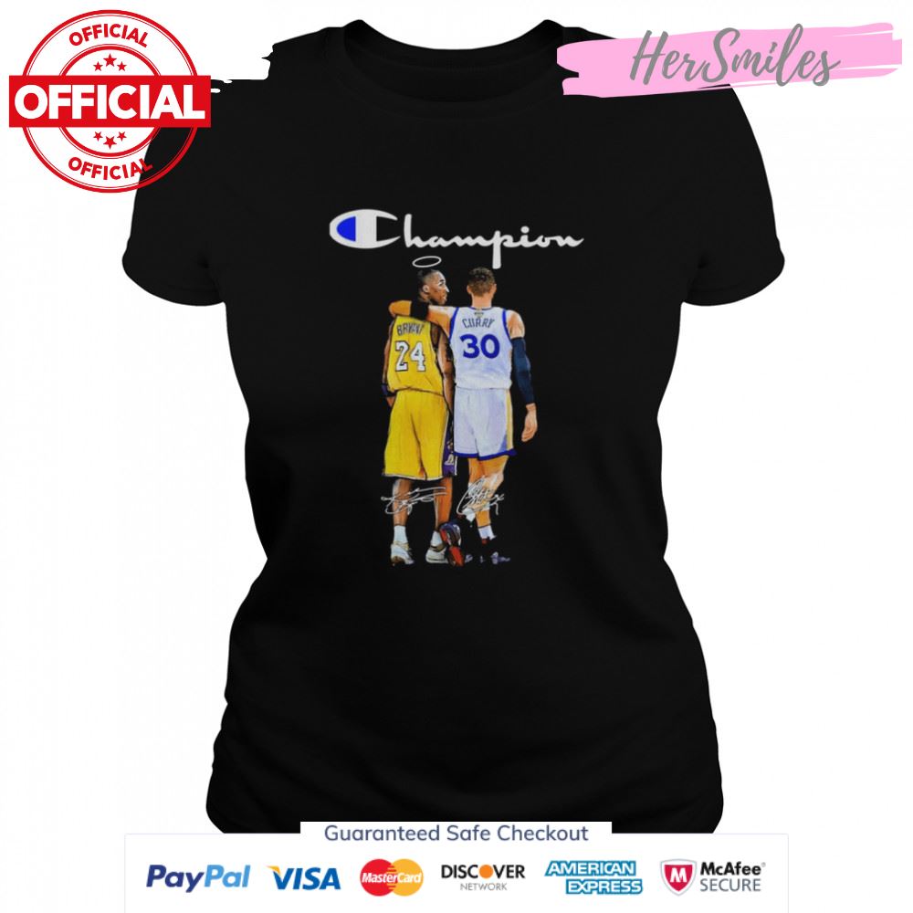 Stephen Curry And Kobe Bryant Champion Basketball Signatures Shirt