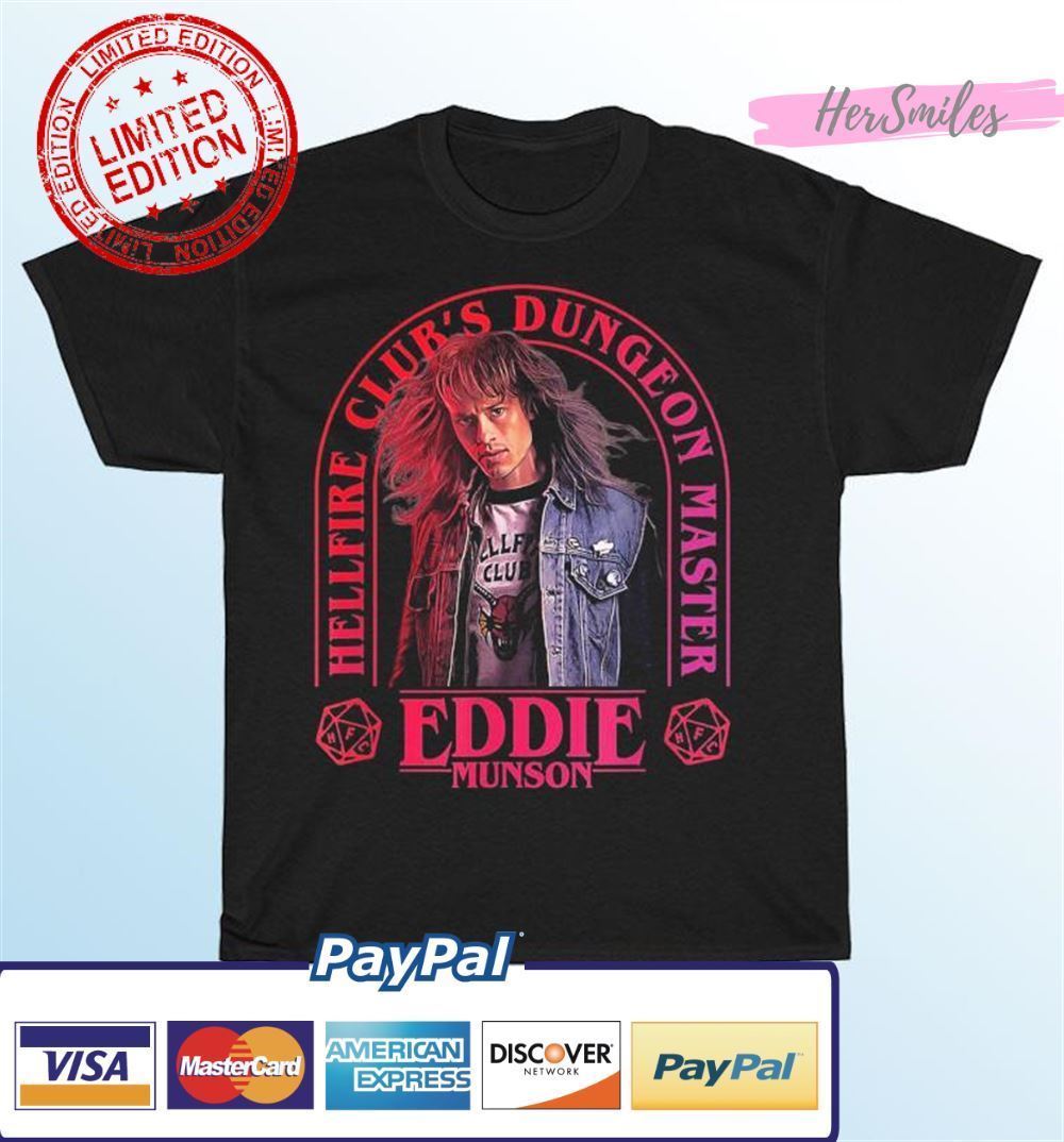 Stranger Things 4 Eddie Munson Hellfire Club Dungeon Master Graphic T-Shirt