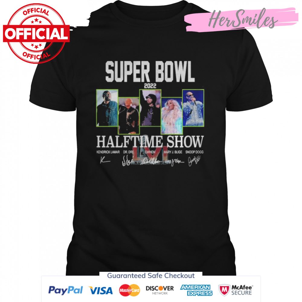 Super Bowl 2022 Halftime Show Kendrick Lamar and Dr.Dre and Eminem Signatures Shirt