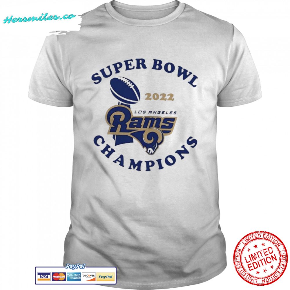 Super Bowl 2022 Los Angeles Rams Champion logo T-shirt