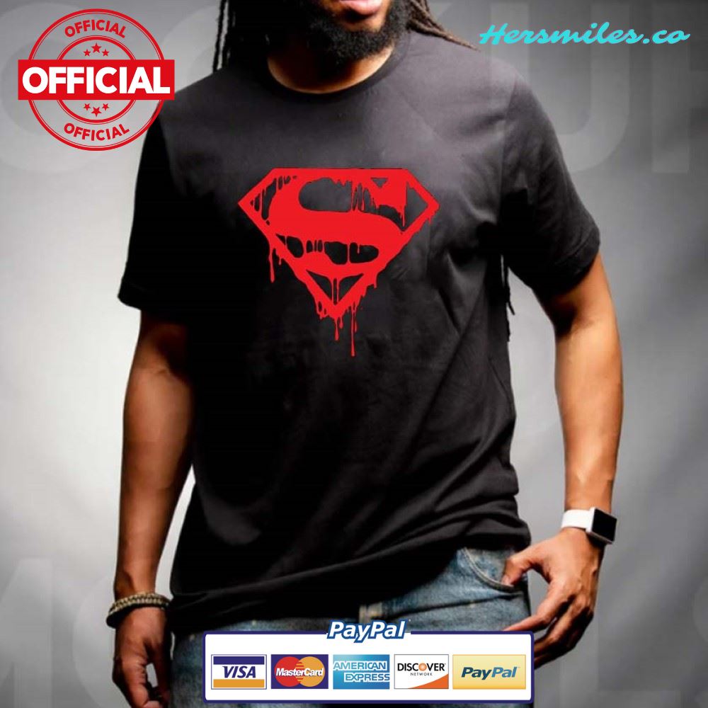 Superman Dead Superman Logo Bleeding T-shirt