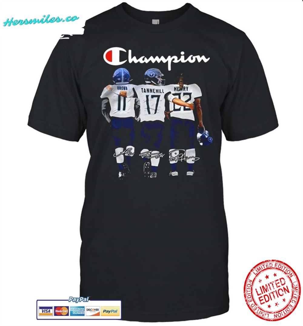 Tennessee Titans Champions Brown Tannehill Henry signatures shirt