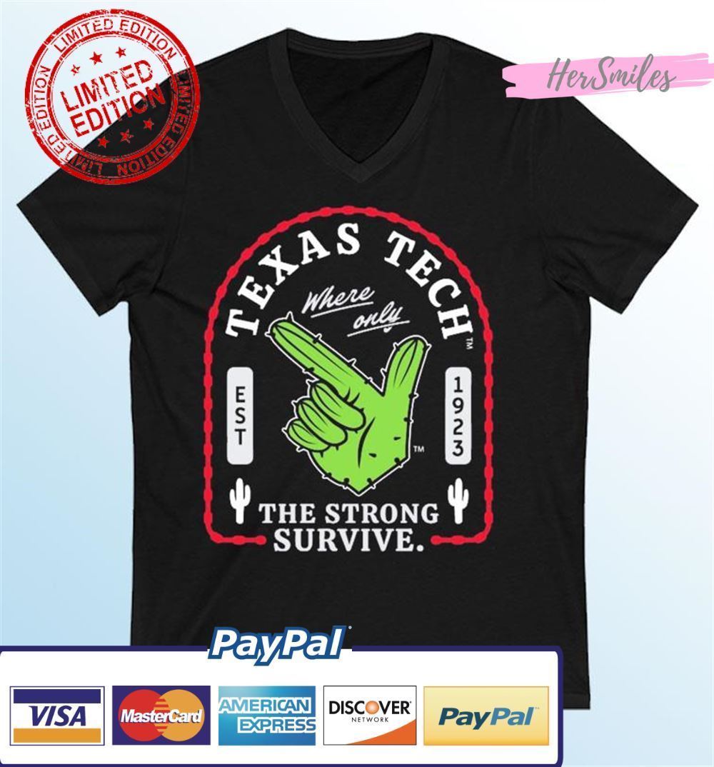 Texas Tech Red Raiders Strong Survive Cactus Graphic T-Shirt