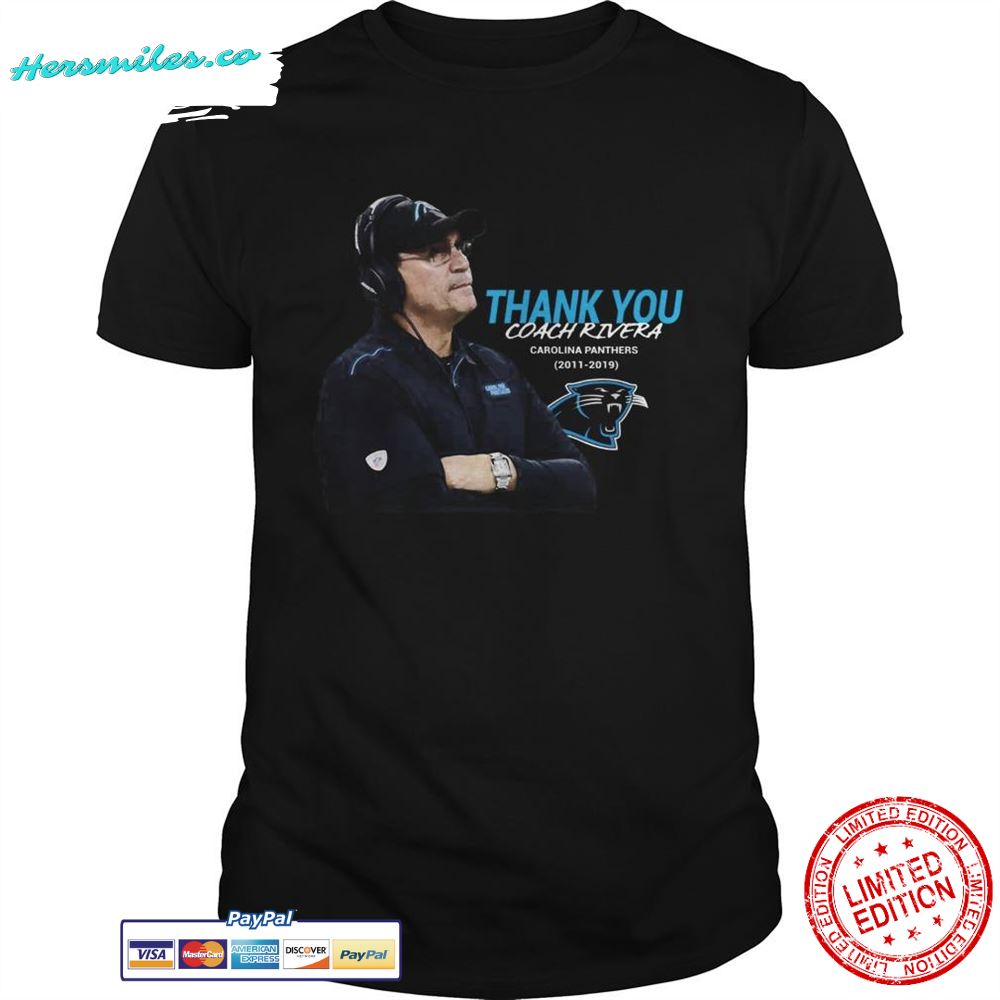 Thank You Coach Ron Rivera Carolina Panthers 2011 2019 shirt