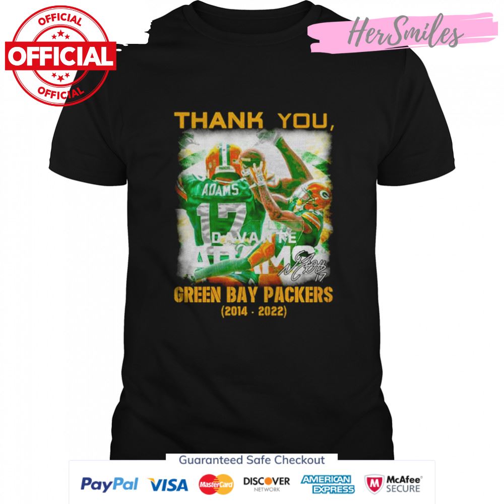 Thank you Davante Green Bay Packers 2014 2022 signature shirt