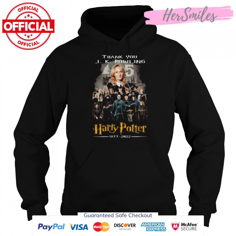 Thank You J.K. Rowling Harry Potter 1977 2022 Signatures Shirt Thank You J.K. Rowling Harry Potter 1977 2022 Signatures Shirt