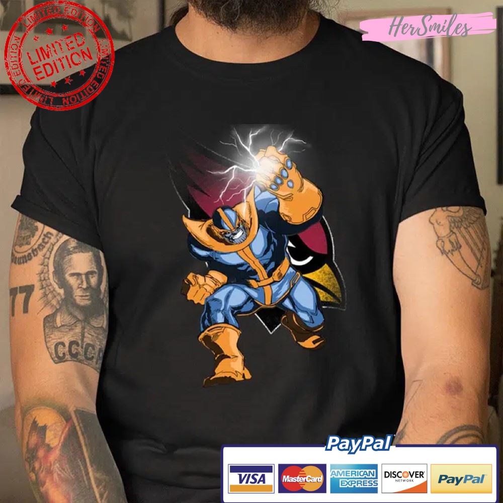 Thanos Avengers Infinity War Marvel Arizona Cardinals NFL Football T Shirt