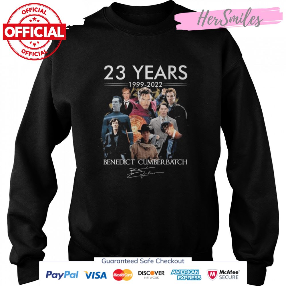 The 23 year 1999 2022 Benedict Cumberbatch signature shirt The 23 year 1999 2022 Benedict Cumberbatch signature shirt