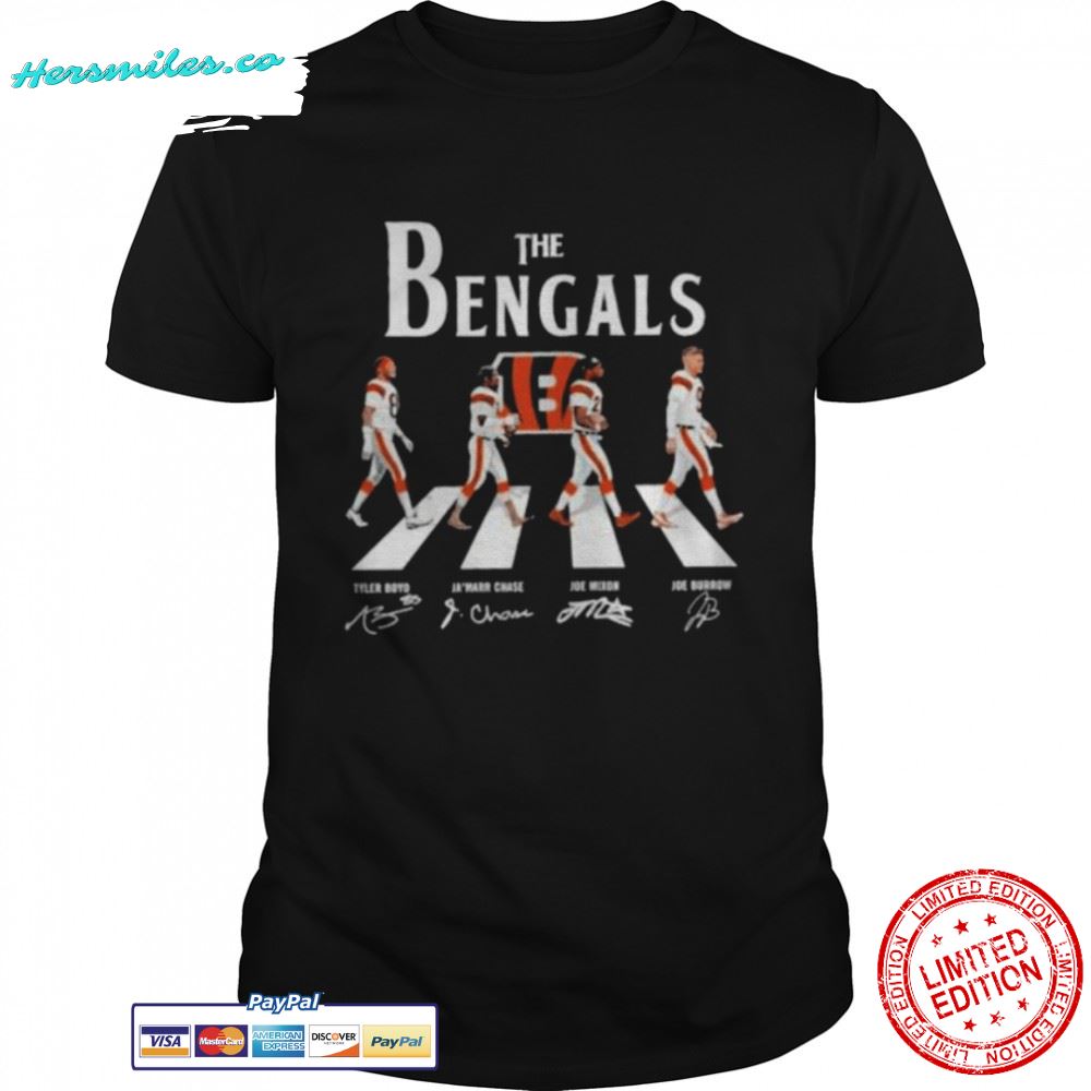The Bengals Abbey Road 2021 signatures shirt
