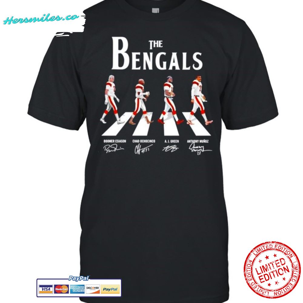 The Bengals Abbey Road signatures shirt