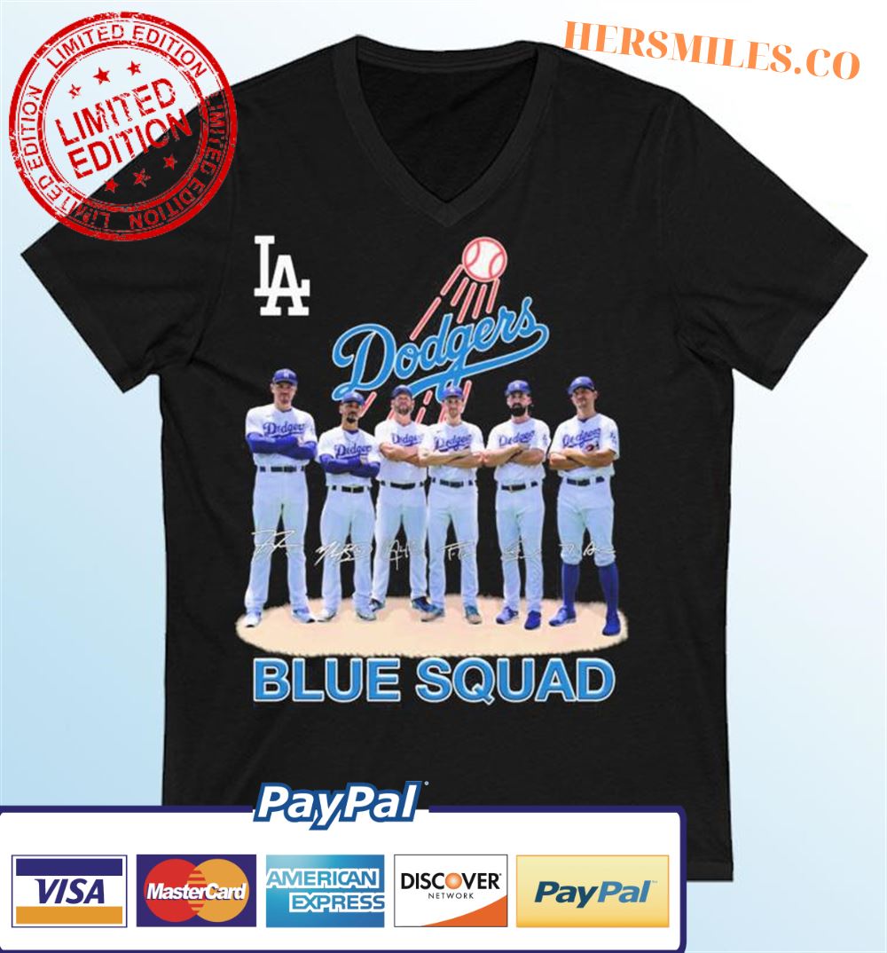 The Blue Squad Los Angeles Dodgers Baseball Signatures Classic T-Shirt