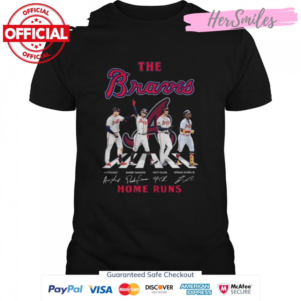 The Braves Abbey Road Home Runs Baseball Team Signatures Shirt